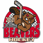 Albia Beavers hockey trading pin.