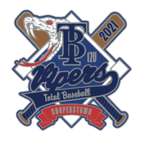 12U baseball trading pin.
