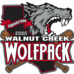 Wolfpack mascot pin for a California baseball team.