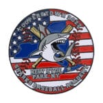 Sharks baseball pin with 2 colorways